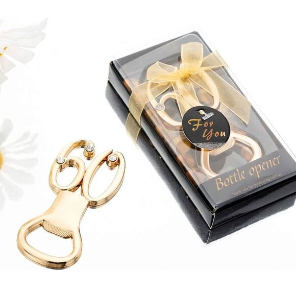 60th Birthday or Wedding Anniversary Bottle Opener for Party Favors Souvenirs - Picture 11 of 11